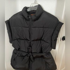 Black Oversized Puffer Vest